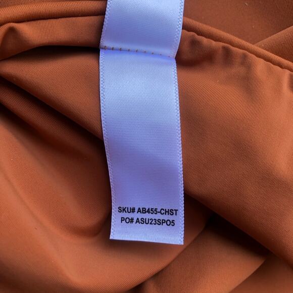 Andie NWT Women’s Barbados High Rise Bikini Bottom Chestnut Orange Extra Small - Picture 9 of 12